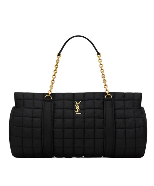 Saint Laurent Gloria In Quilted Nylon Black